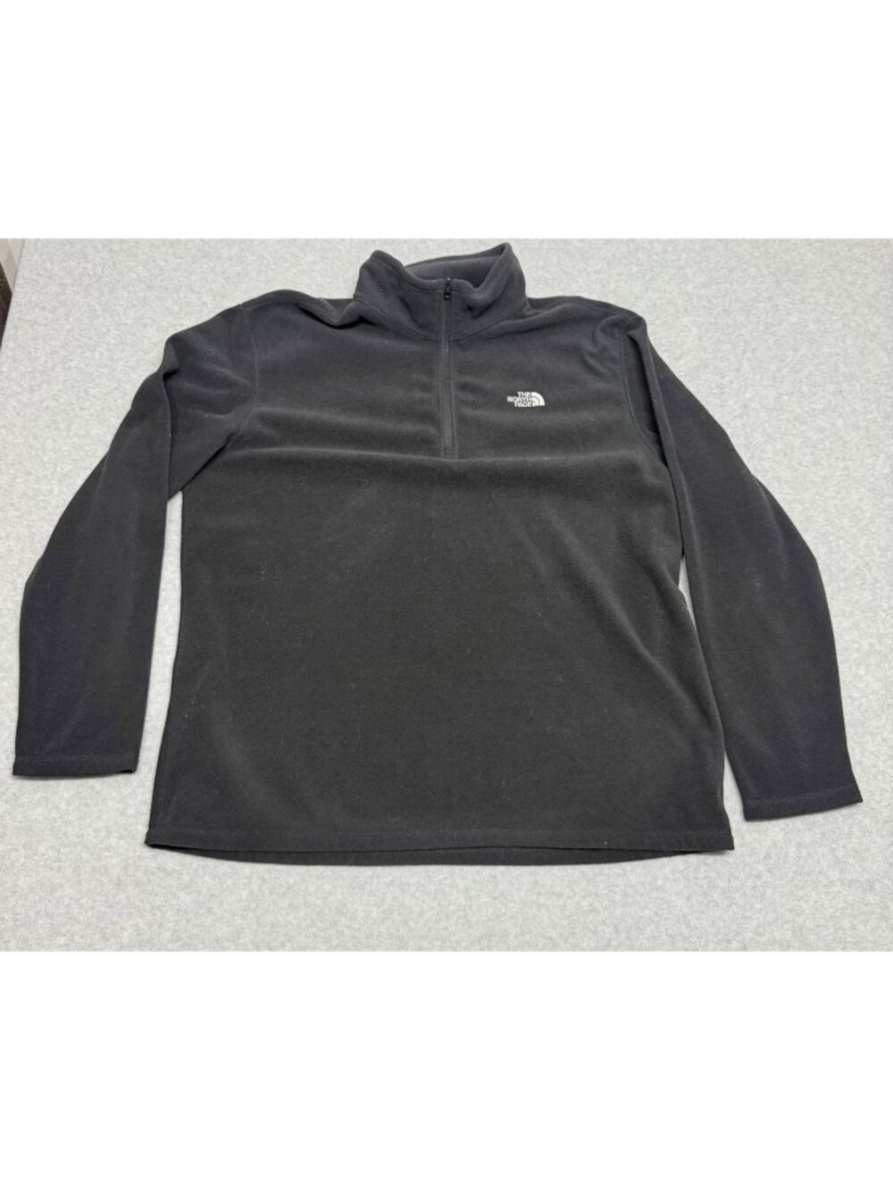 The North Face Mens XL Black 1/4 Zip Pullover Fleece Jacket 100% Polyester